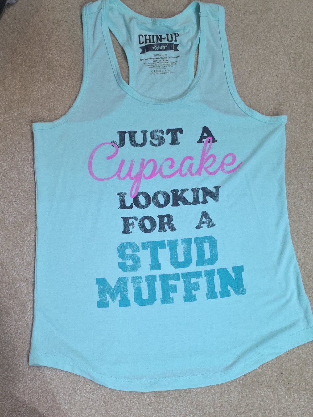 Chin Up Apparel Green Graphic Sleeveless Tank Top